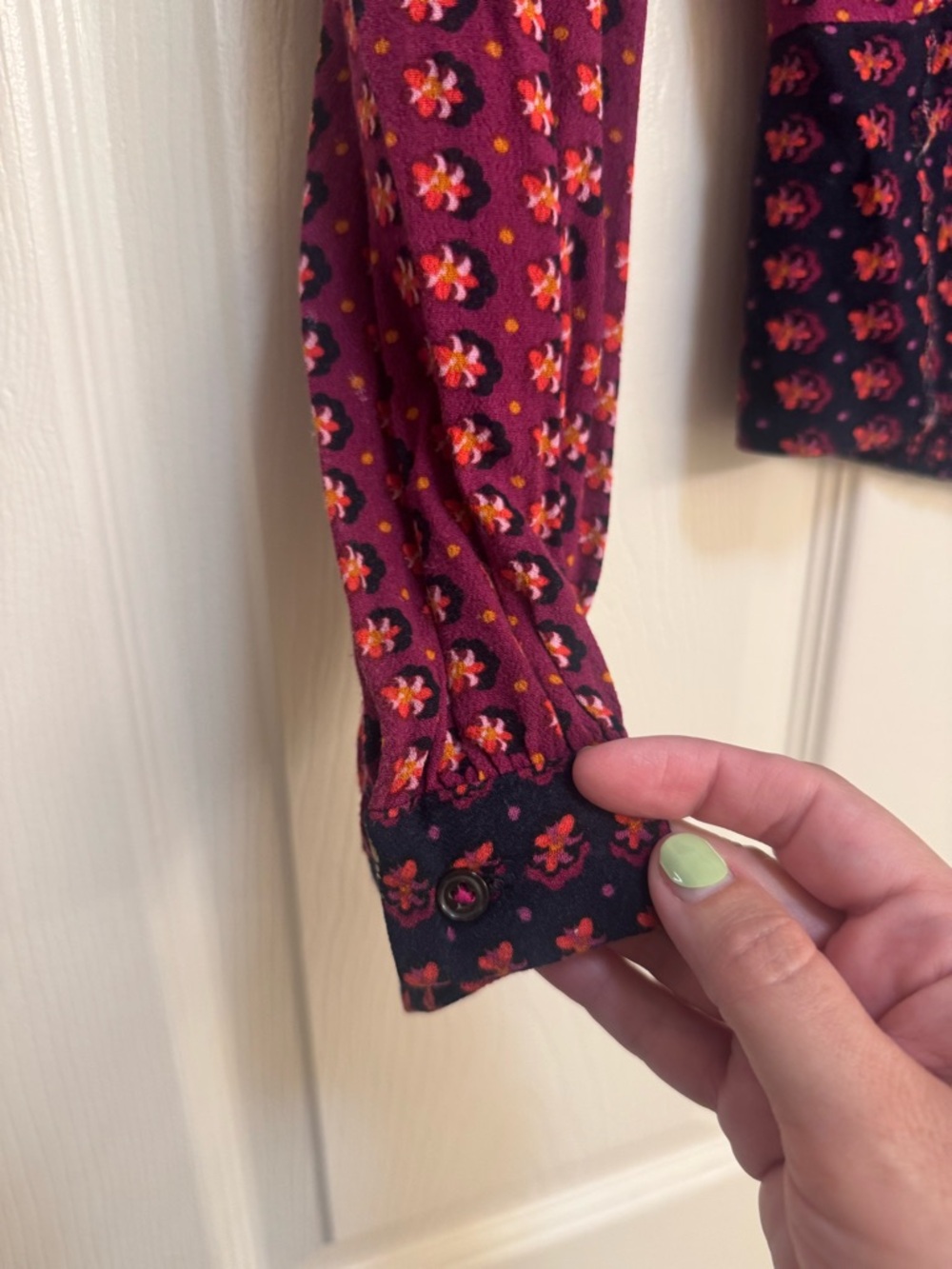 Anthropologie Maeve Lisa Puff Sleeve Faux Wrap Blouse - Picture 8 of 16